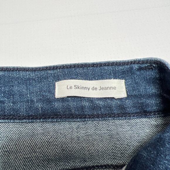 FRAME DENIM Le Skinny de Jeanne SIZE 25 Granville Blue Distressed Jeans - Picture 4 of 10